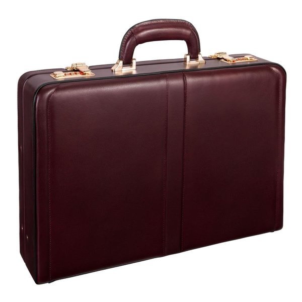 Mckleinusa Mcklein USA 80446 3.5 in. Reagan Leather Attach Briefcase; Burgundy - V Series 80446